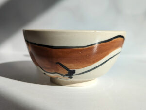 handmade stoneware bowl otter