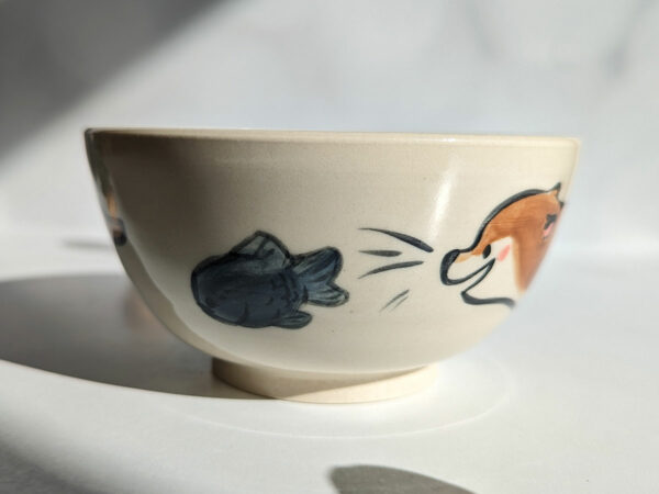 handmade stoneware bowl otter