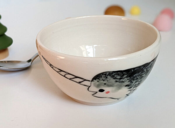 narwhal bowl porcelain handmade