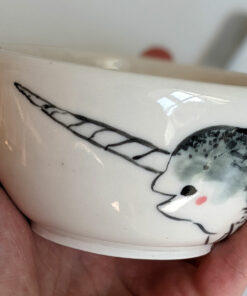 narwhal bowl porcelain handmade