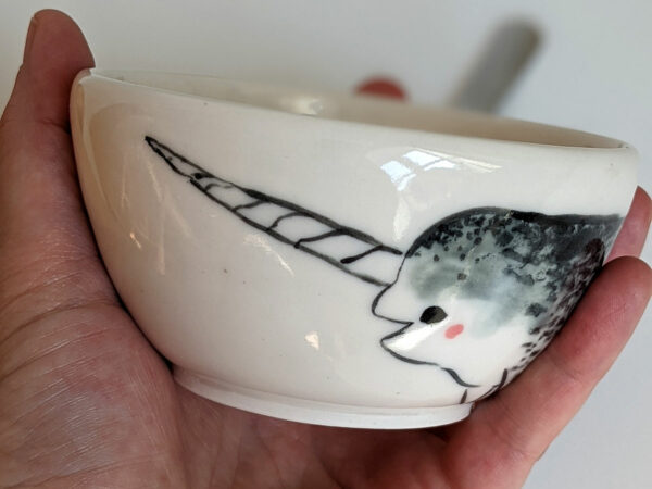 narwhal bowl porcelain handmade