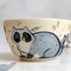 handmade cute raccoon bowl stoneware