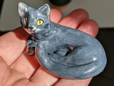 Figurine Chat Gris