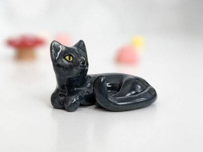 Figurine Chat Gris – Image 2