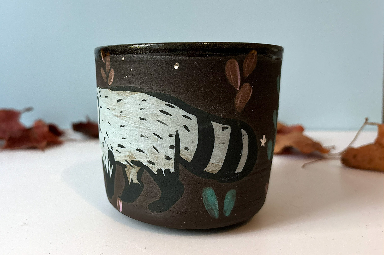 Alternative view of Cup - Stoneware - Raccoon