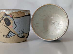 raccoon speckled clay stoneware