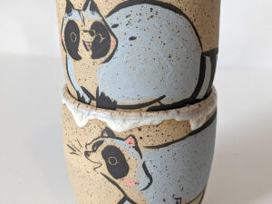 raccoon speckled clay stoneware