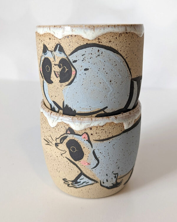 raccoon speckled clay stoneware