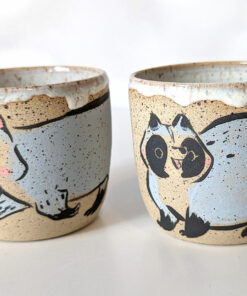 raccoon speckled clay stoneware