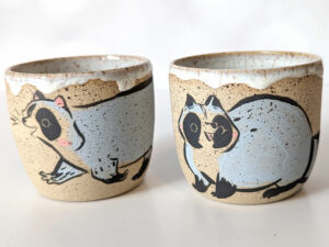 raccoon speckled clay stoneware