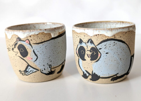 raccoon speckled clay stoneware