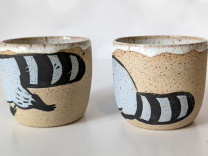 raccoon speckled clay stoneware