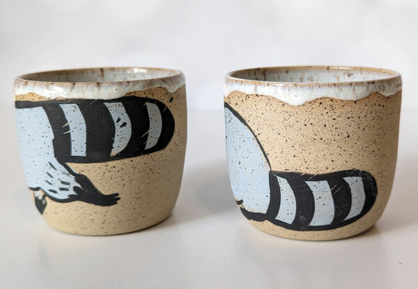 raccoon speckled clay stoneware