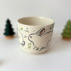 white bunnies cup