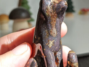 star dust cat figurine porcelain handmade