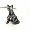 star dust cat figurine porcelain handmade