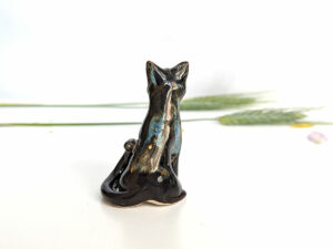 star dust cat figurine porcelain handmade