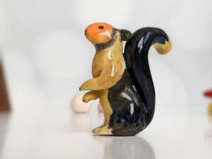 giant indian squirrel porcelain figurine