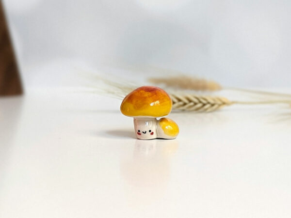 tiny porcelain mushroom