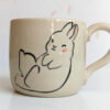 white bunnies mug ceramic