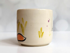 fox bunny mug handle handmade cute