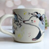 adorable opossum family mug - cute pottery by kness