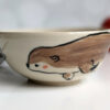 handmade stoneware bowl otter
