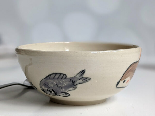 handmade stoneware bowl otter