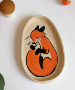 red fox porcelain catch all