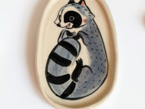 raccoon porcelain catch all