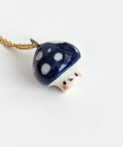 porcelain mushroom pendant
