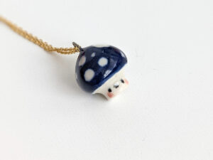 porcelain mushroom pendant