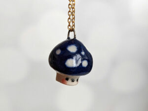 porcelain mushroom pendant