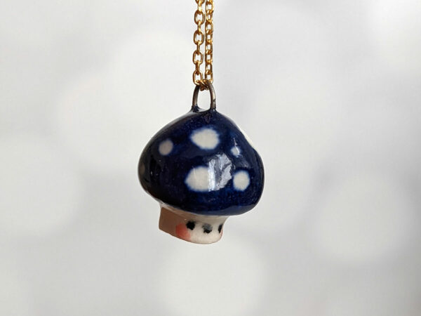 porcelain mushroom pendant