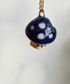 porcelain mushroom pendant