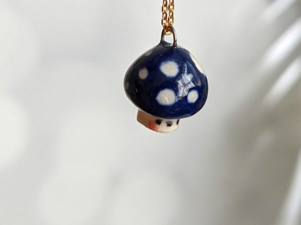 porcelain mushroom pendant