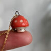 porcelain mushroom pendant