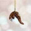 adorable porcelain otter pendant