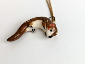 porcelain otter pendant
