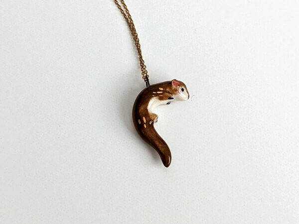 porcelain otter pendant