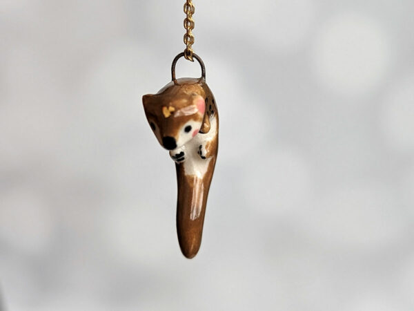 porcelain otter pendant