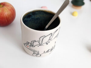 stegosaurus mug handle less handmade