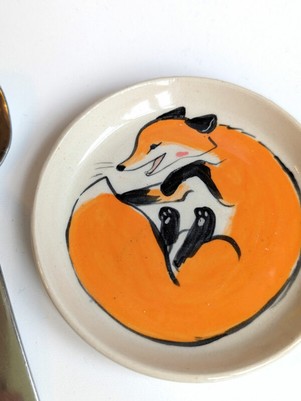 ring tray fox ceramic