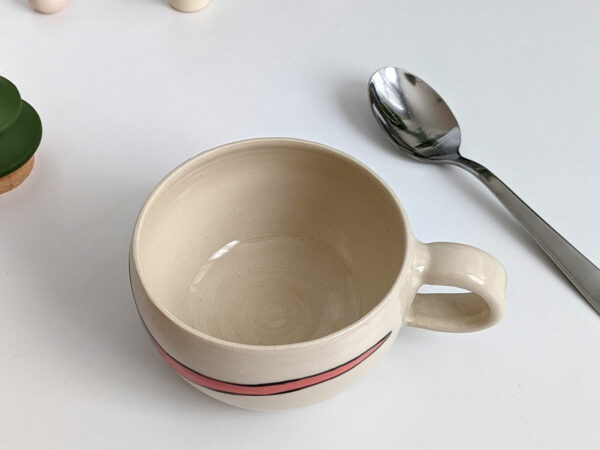 stoneware handmade tea cup opossum