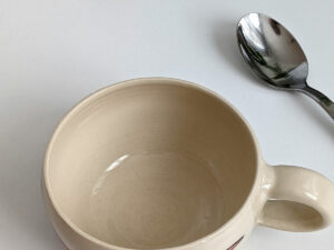 stoneware handmade tea cup opossum