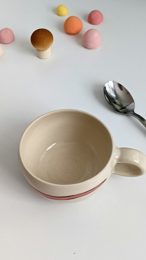 stoneware handmade tea cup opossum