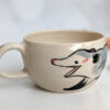 stoneware handmade tea cup opossum