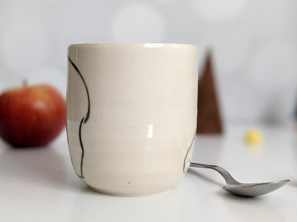 polar bear cup handmade ceramics kness