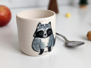 raccoon polar ice tumbler porcelain