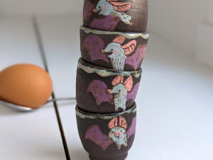 bat egg cup cute handmade kness